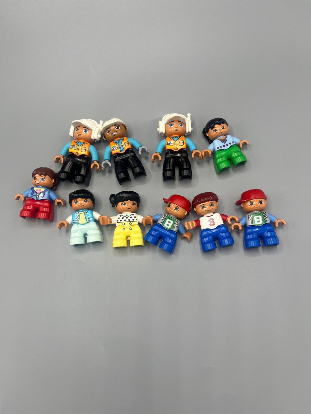 Lego Duplo Minifig Figure Boy Girl Lot of 10